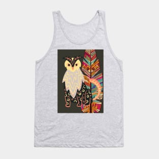 Mexican Alebrije folk art owl-leopard artwork Tank Top